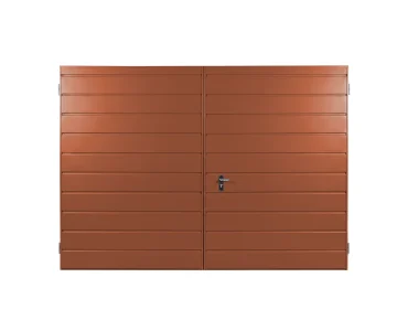 Brama dwuskrzydłowa 3.5x2.5 m Przetłoczenia poziome Panel 17 cm