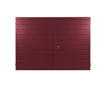 Brama dwuskrzydłowa 2.5x3.5 m Przetłoczenia poziome Panel 17 cm