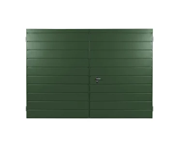 Brama dwuskrzydłowa 3.5x4 m Przetłoczenia poziome Panel 17 cm