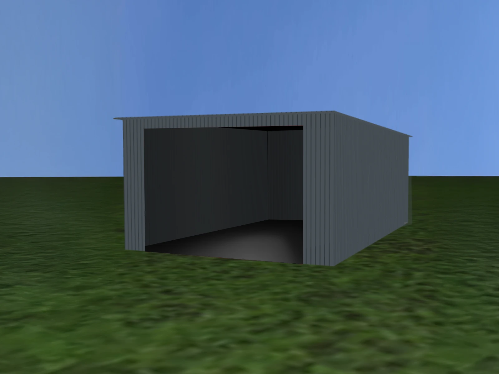 Garaz Blaszany Jednostanowiskowy 4X6 M Grafit