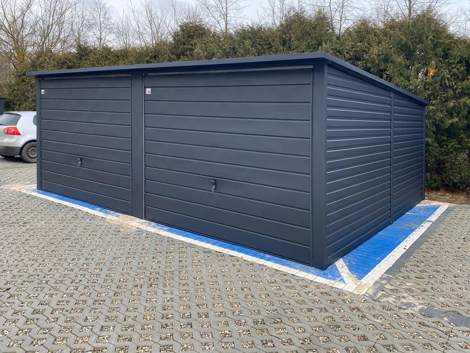 garaż blaszany Namysłów jednospadowy