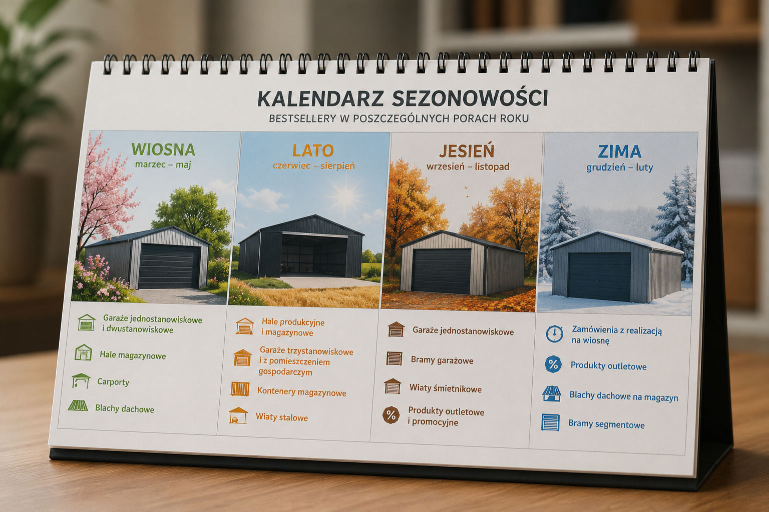 Kalendarz sezonowości bestsellerów LIDERSTAL