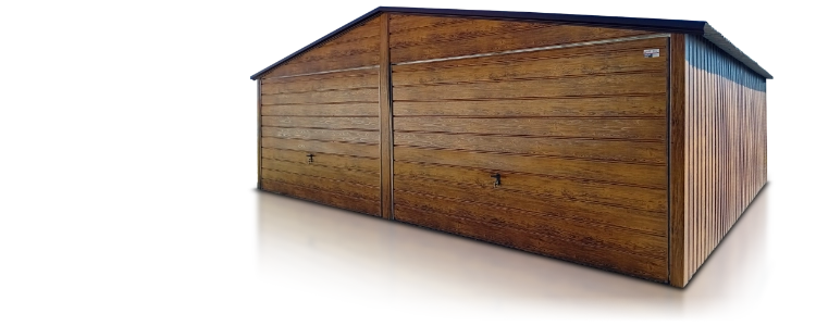 Garaże blaszane drewnopodobne