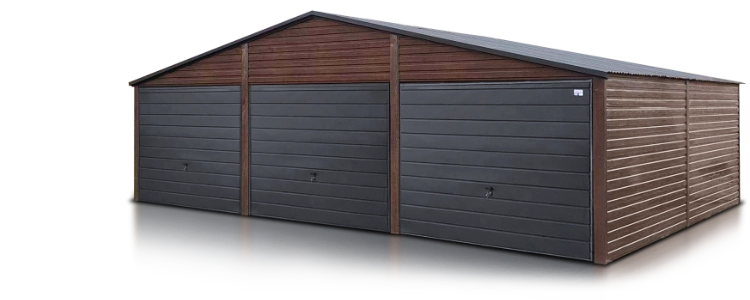 Garaże blaszane trzystanowiskowe