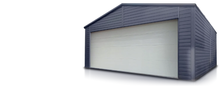 Garaże blaszane z bramami segmentowymi