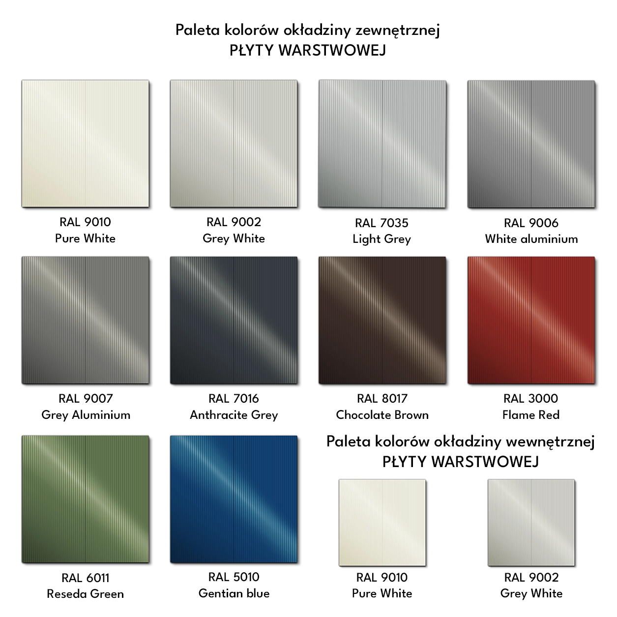 kolory plyta warstwowa