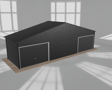 Garaż blaszany 10x3m dwustanowiskowy dwuspadowy Czarny