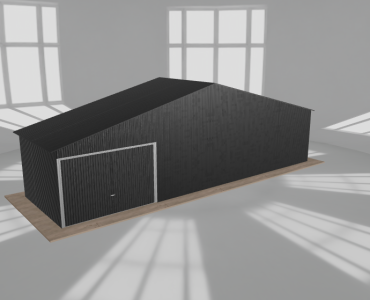Garaż blaszany 10.5x3m jednostanowiskowy dwuspadowy Czarny
