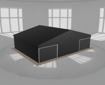 Garaż blaszany 10.5x8m dwustanowiskowy dwuspadowy Czarny