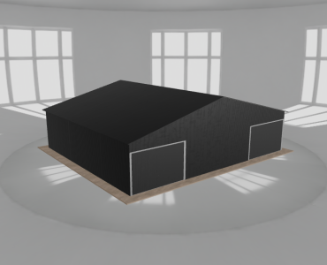 Garaż blaszany 10.5x9m dwustanowiskowy dwuspadowy Czarny