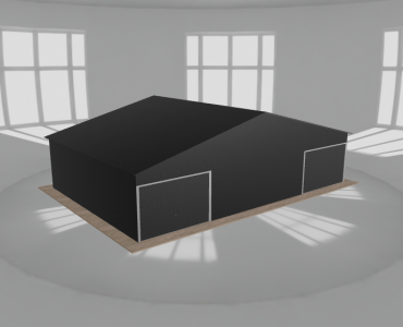 Garaż blaszany 11x7.5m dwustanowiskowy dwuspadowy Czarny