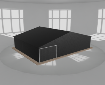 Garaż blaszany 11x8.5m jednostanowiskowy dwuspadowy Czarny