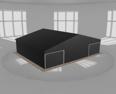 Garaż blaszany 11x9m dwustanowiskowy dwuspadowy Czarny
