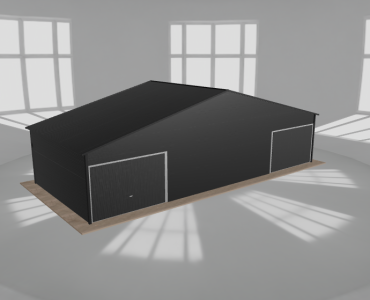 Garaż blaszany 11.5x5m dwustanowiskowy dwuspadowy Czarny