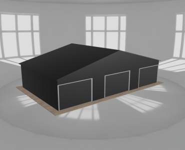 Garaż blaszany 11.5x7m trzystanowiskowy dwuspadowy Czarny