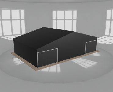 Garaż blaszany 11.5x7.5m dwustanowiskowy dwuspadowy Czarny