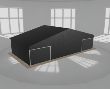 Garaż blaszany 12x6m dwustanowiskowy dwuspadowy Czarny