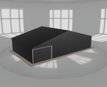 Garaż blaszany 12x7m jednostanowiskowy dwuspadowy Czarny