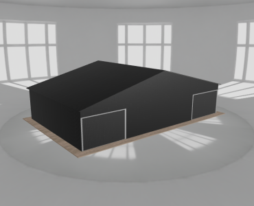 Garaż blaszany 12x7.5m dwustanowiskowy dwuspadowy Czarny