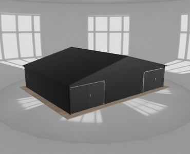 Garaż blaszany 10.5x8m dwustanowiskowy dwuspadowy Czarny