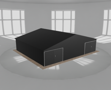 Garaż blaszany 10.5x9m dwustanowiskowy dwuspadowy Czarny