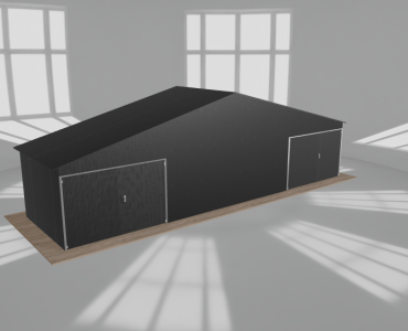 Garaż blaszany 11x3m dwustanowiskowy dwuspadowy Czarny