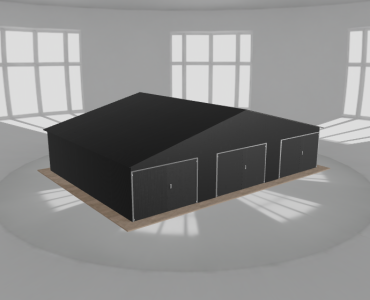 Garaż blaszany 11x8m trzystanowiskowy dwuspadowy Czarny