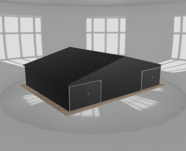 Garaż blaszany 11x8.5m dwustanowiskowy dwuspadowy Czarny