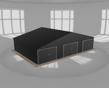 Garaż blaszany 11.5x8m trzystanowiskowy dwuspadowy Czarny