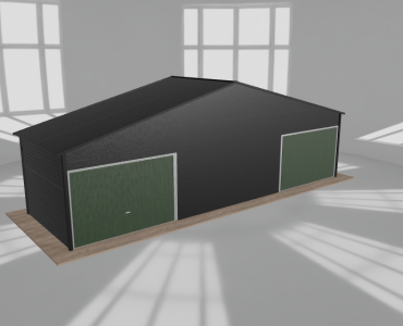 Garaż blaszany 10x3m dwustanowiskowy dwuspadowy Czarny