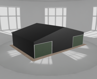 Garaż blaszany 10.5x7.5m dwustanowiskowy dwuspadowy Czarny