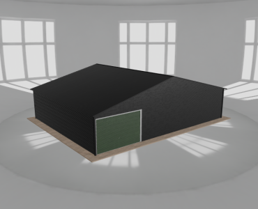 Garaż blaszany 10.5x8m jednostanowiskowy dwuspadowy Czarny