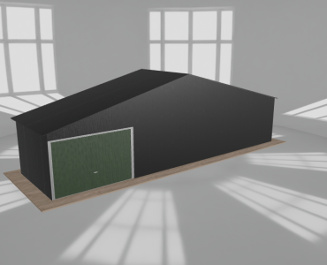 Garaż blaszany 11x3m jednostanowiskowy dwuspadowy Czarny