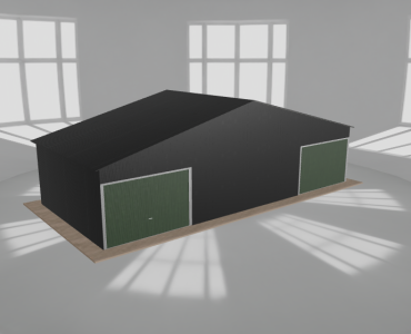 Garaż blaszany 11x5m dwustanowiskowy dwuspadowy Czarny