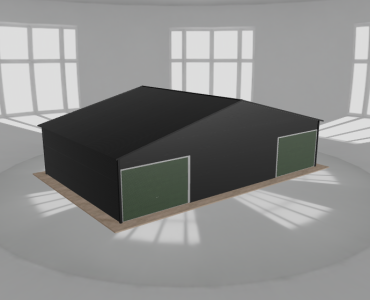 Garaż blaszany 11x7m dwustanowiskowy dwuspadowy Czarny