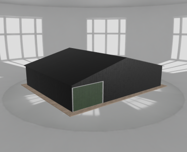 Garaż blaszany 11x9m jednostanowiskowy dwuspadowy Czarny