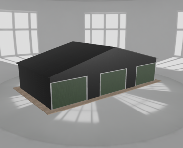 Garaż blaszany 11.5x6m trzystanowiskowy dwuspadowy Czarny