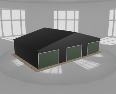 Garaż blaszany 11.5x7.5m trzystanowiskowy dwuspadowy Czarny