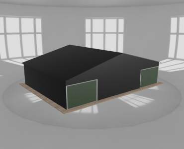 Garaż blaszany 11.5x8.5m dwustanowiskowy dwuspadowy Czarny
