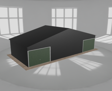 Garaż blaszany 12x5.5m dwustanowiskowy dwuspadowy Czarny