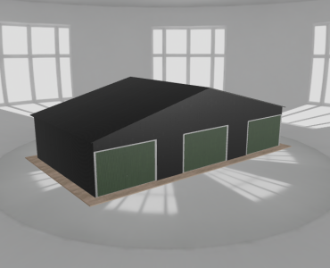 Garaż blaszany 12x6.5m trzystanowiskowy dwuspadowy Czarny