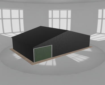 Garaż blaszany 12x7.5m jednostanowiskowy dwuspadowy Czarny