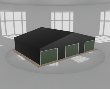 Garaż blaszany 12x9m trzystanowiskowy dwuspadowy Czarny