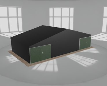 Garaż blaszany 11.5x6m dwustanowiskowy dwuspadowy Czarny