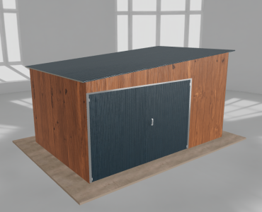 Garaż blaszany 4.5x3m jednostanowiskowy
  spad w lewo Złoty dąb