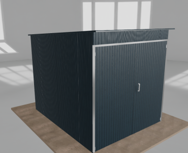 Domek narzędziowy 2x2.5m spad w tył Grafit