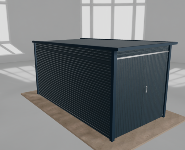 Domek narzędziowy 2x4m spad w tył Grafit