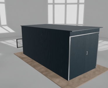Domek narzędziowy 2x4.5m spad w tył Grafit