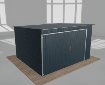 Domek narzędziowy 3.5x3m spad w tył Grafit