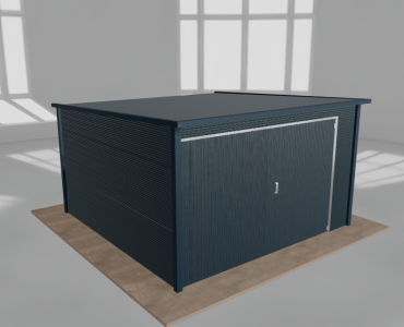 Domek narzędziowy 3.5x3.5m spad w tył Grafit